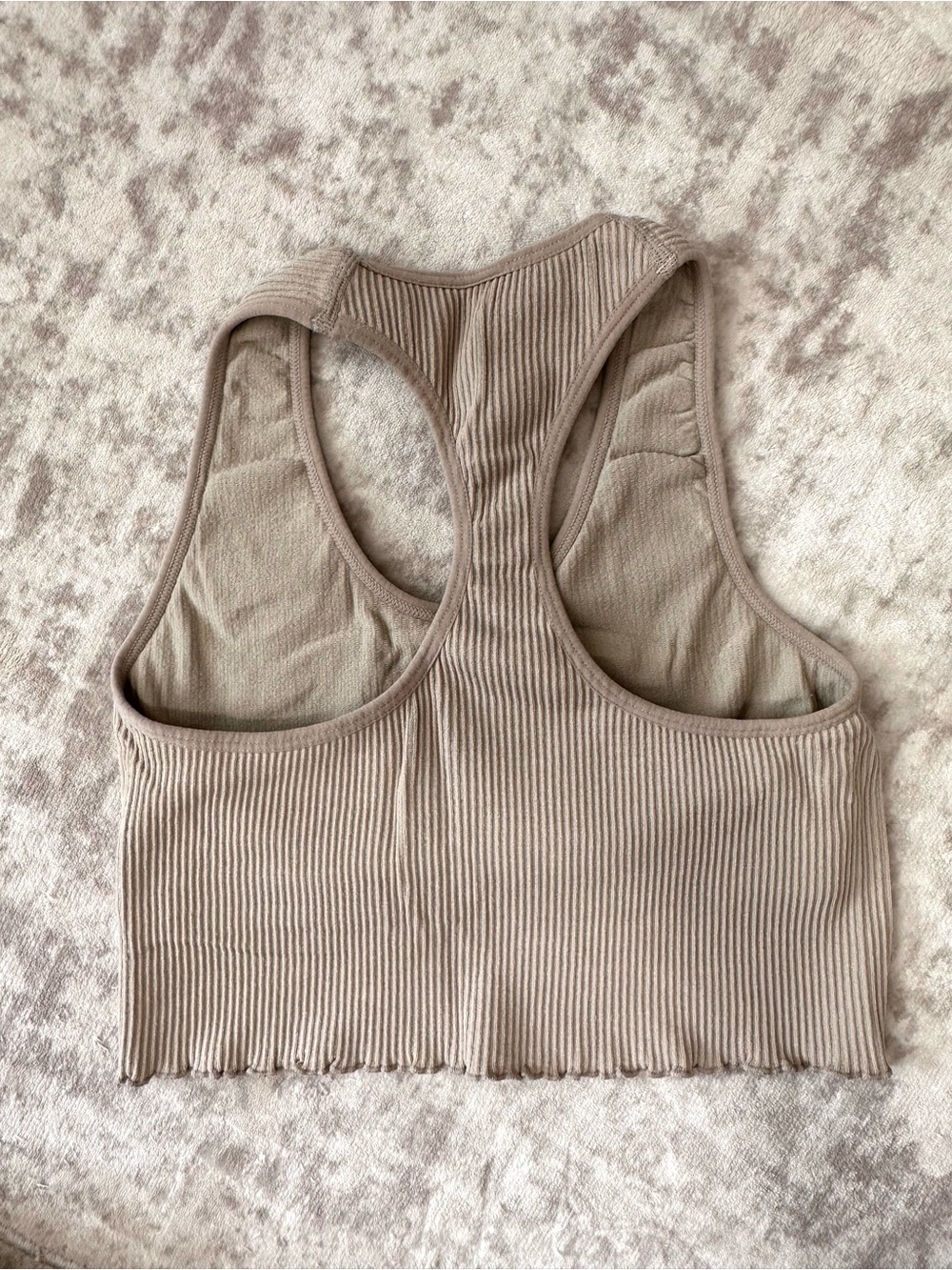 Ribbed Racerback Crop Tank Top - Picture 2 of 3